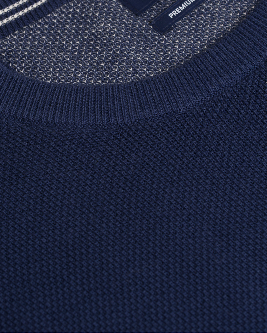 Herre | Trøjer | GANT | Cotton Pique Crew Neck Blue