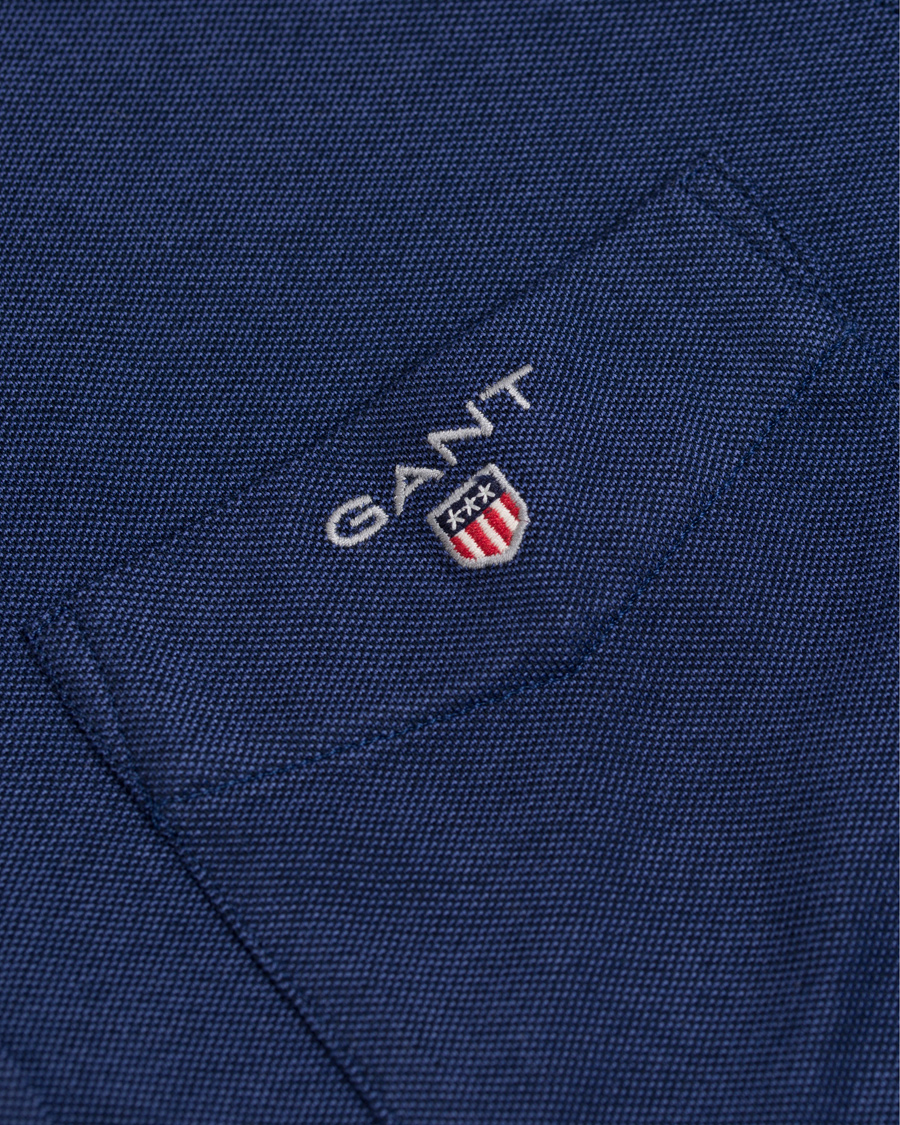 Herre | Skjorter | GANT | Fitted Body Tech Prep Pique Shirt Navy