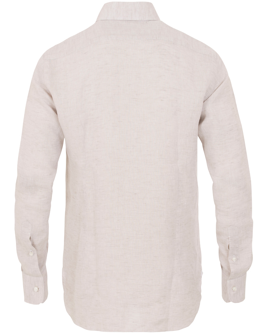 Herre | Skjorter | Barba Napoli | Slim Fit Linen Shirt Beige