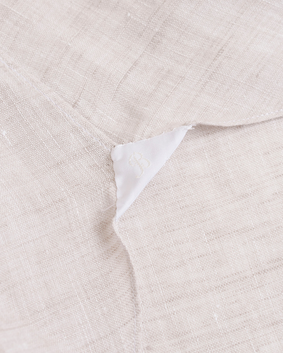 Herre | Skjorter | Barba Napoli | Slim Fit Linen Shirt Beige
