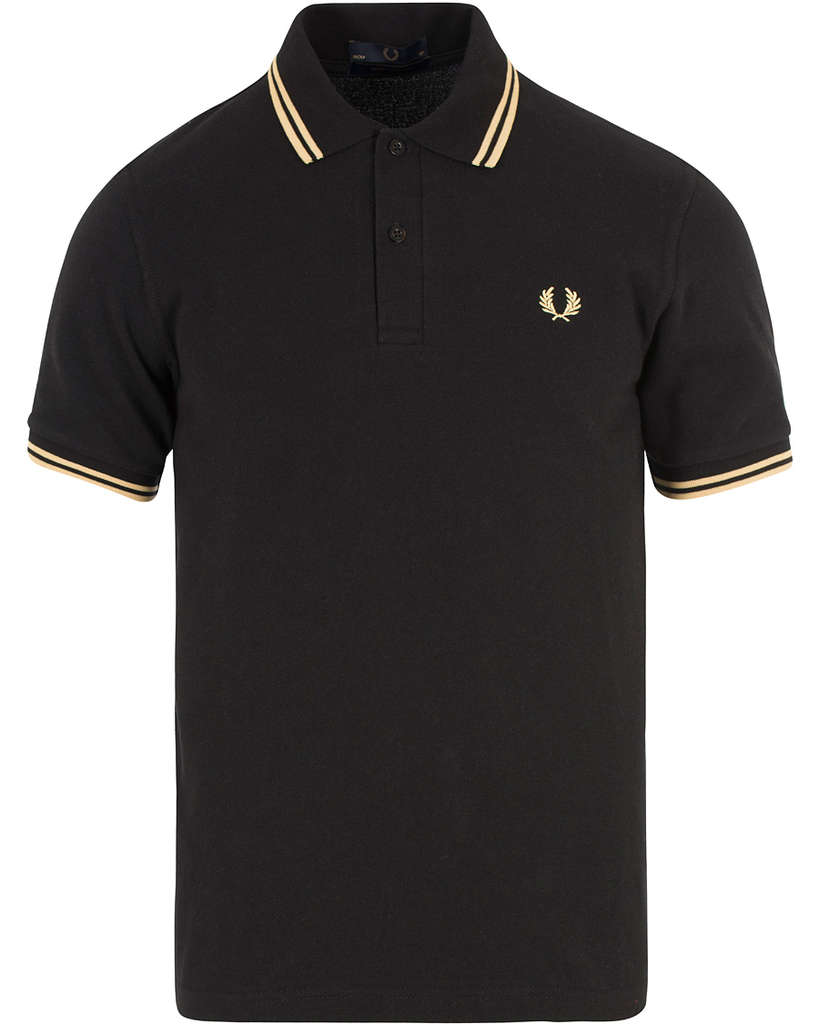 Herre | Polotrøjer | Fred Perry Reissues | Twin Tip Polo Black/Champagne