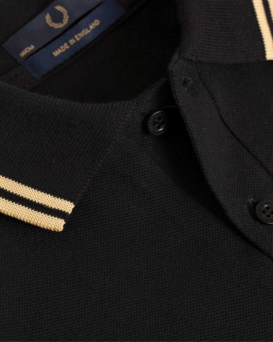 Herre | Polotrøjer | Fred Perry Reissues | Twin Tip Polo Black/Champagne