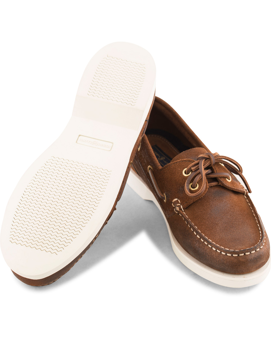 Kiks Ulv i fåretøj Samarbejdsvillig Henri Lloyd Harbour Waxed Suede Boat Shoe Mid Brown - CareOfCarl.dk