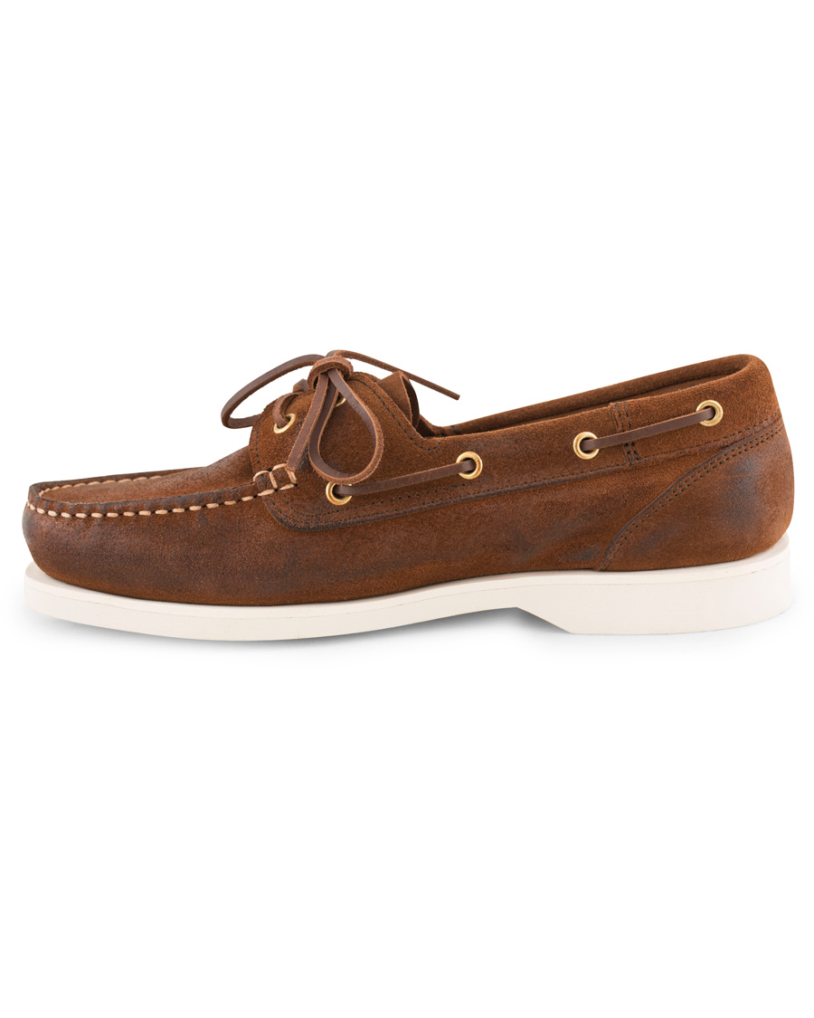 Kiks Ulv i fåretøj Samarbejdsvillig Henri Lloyd Harbour Waxed Suede Boat Shoe Mid Brown - CareOfCarl.dk