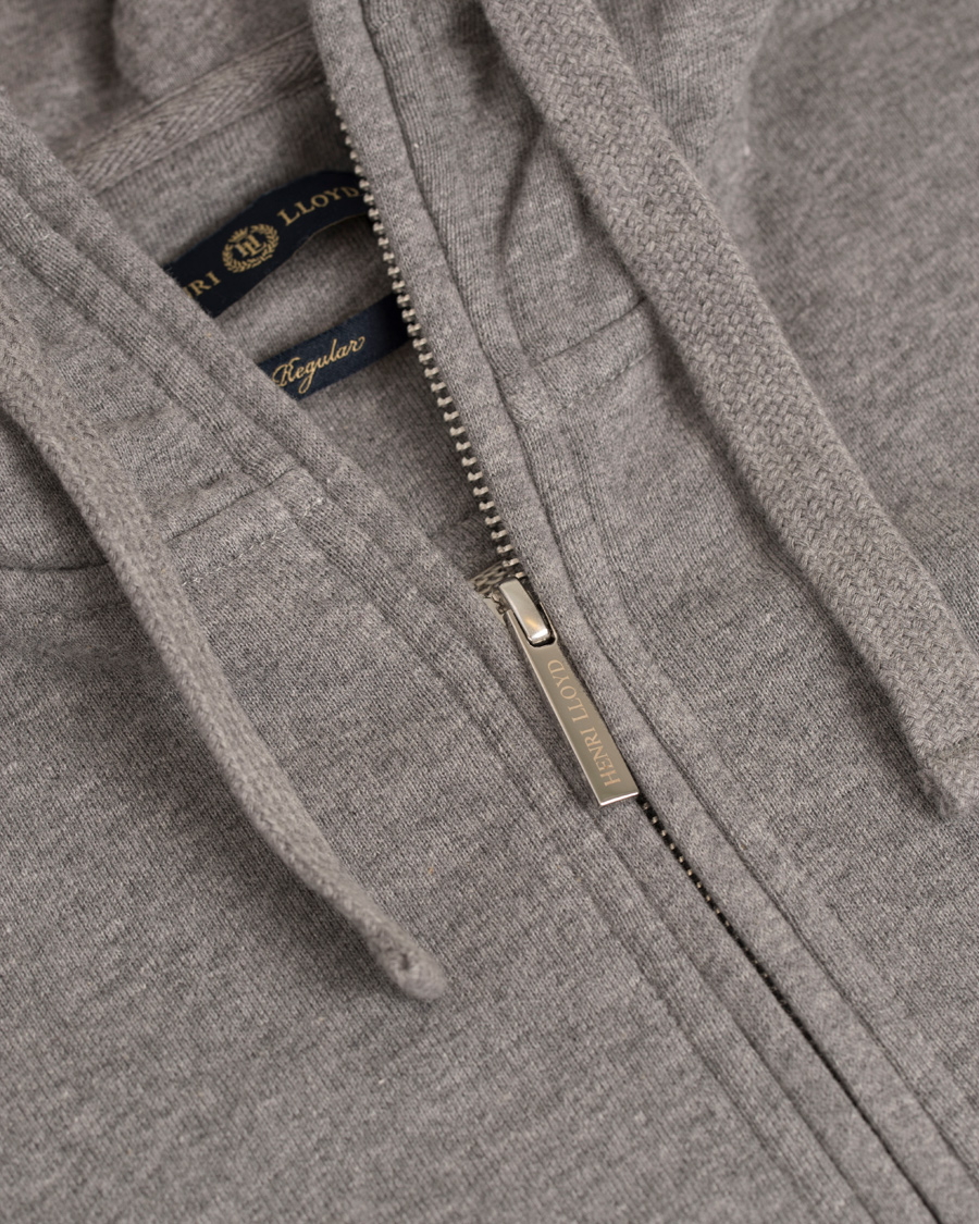 Herre | Trøjer | Henri-Lloyd | Henri Lloyd Bredgar Full Zip Hoodie Grey Marl