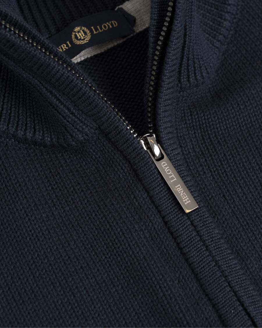Herre | Trøjer | Henri-Lloyd | Henri Lloyd Branded Danesford Knitted Half Zip Navy