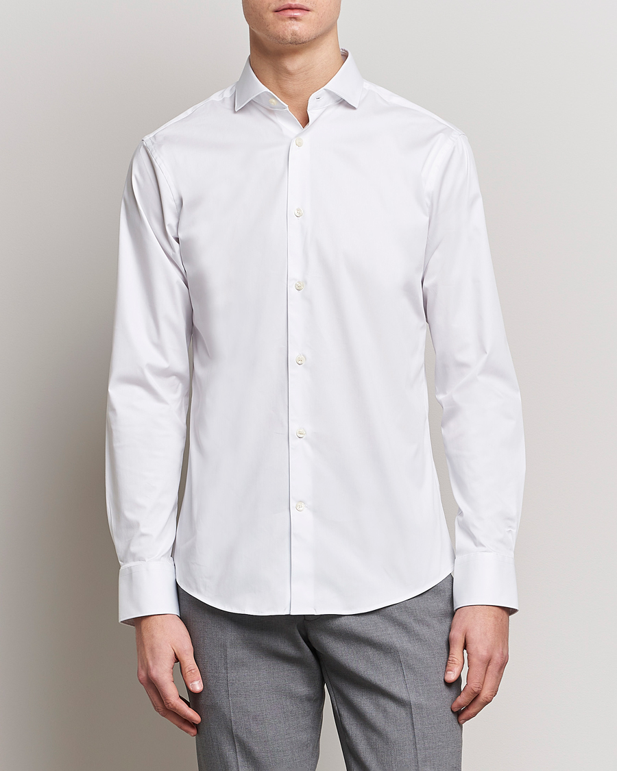 Herre | Tiger of Sweden | Tiger of Sweden | Farell 5 Stretch Shirt White