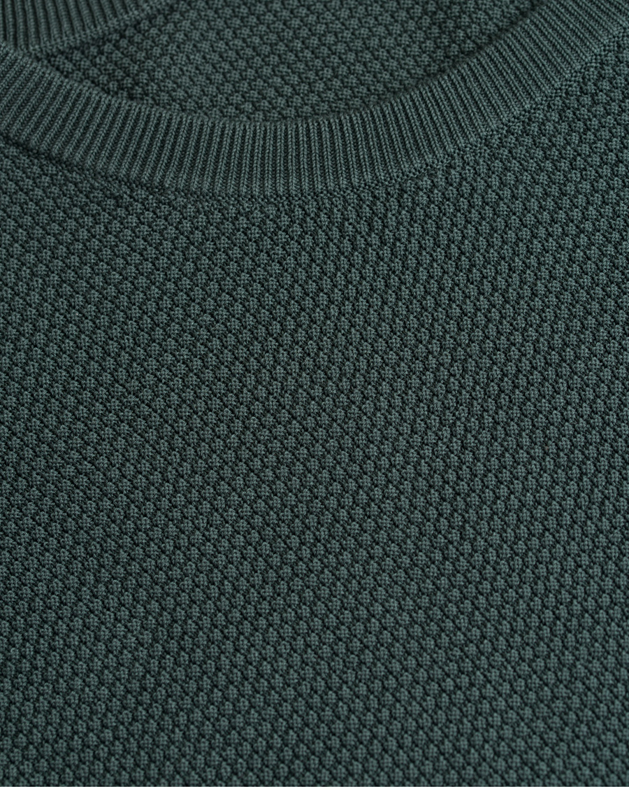 Herre | Trøjer | Tiger of Sweden | Matias Waffle Crew Neck Nobel Green