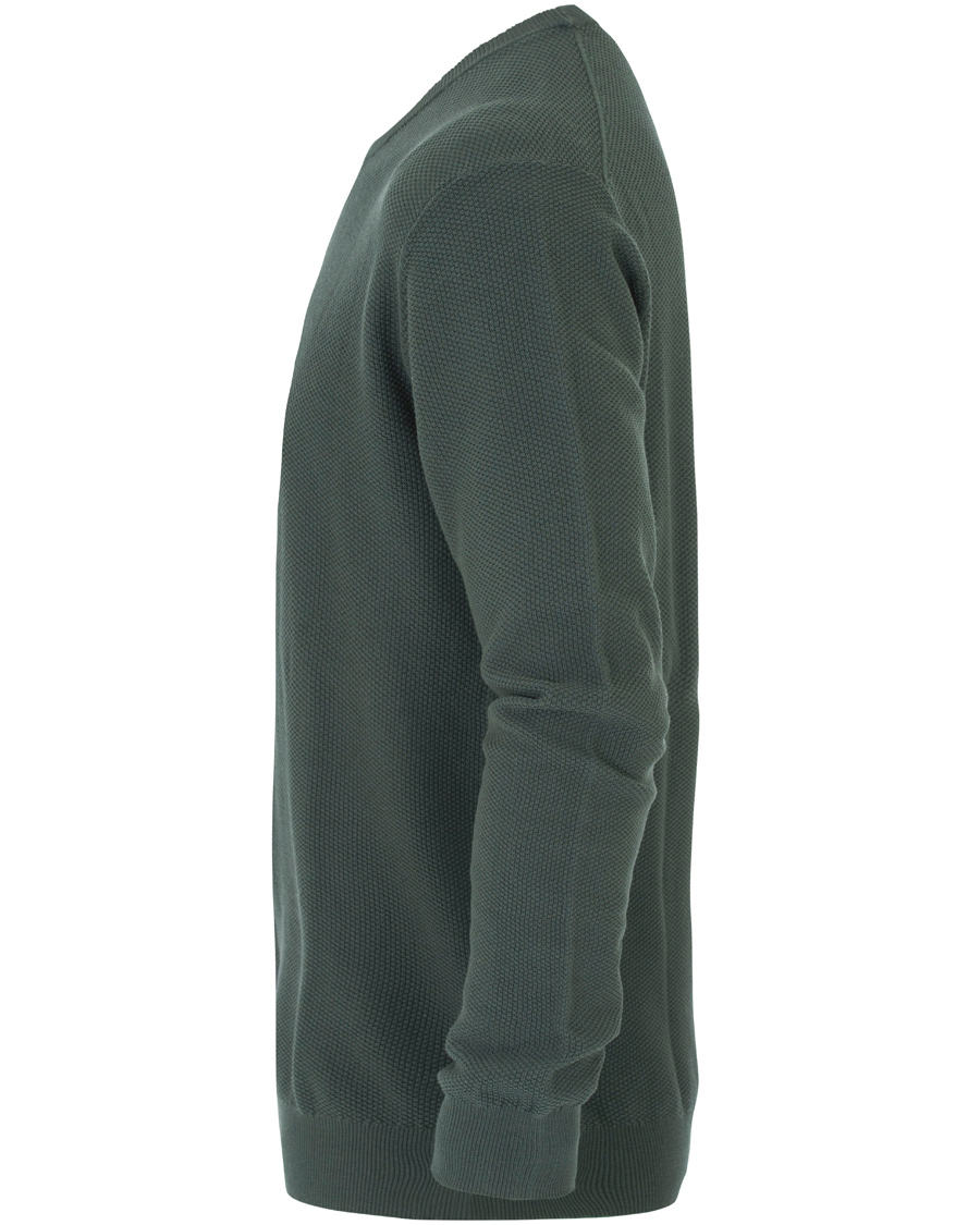 Herre | Trøjer | Tiger of Sweden | Matias Waffle Crew Neck Nobel Green