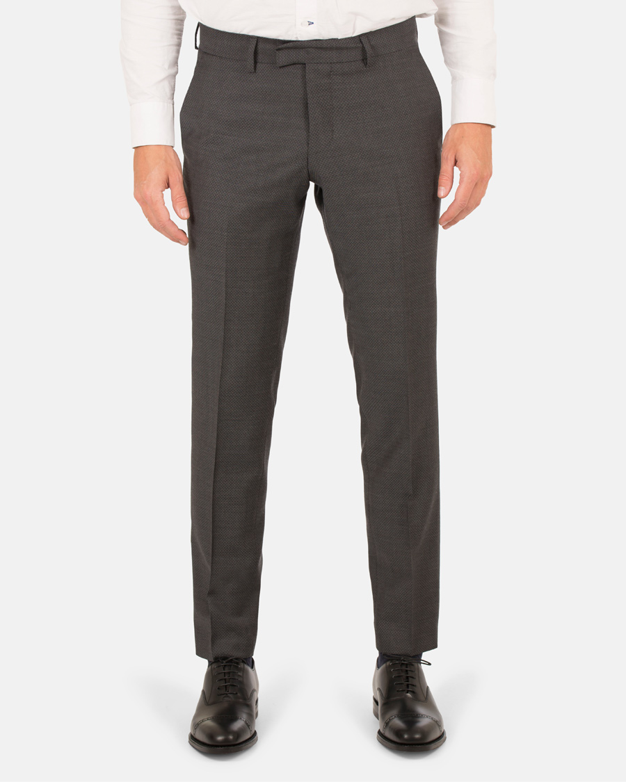 Herre | Bukser | Tiger of Sweden | Gordon Wool Structure Trousers Dark Grey