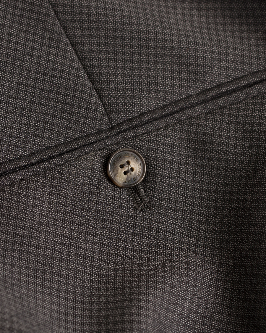 Herre | Bukser | Tiger of Sweden | Gordon Wool Structure Trousers Dark Grey