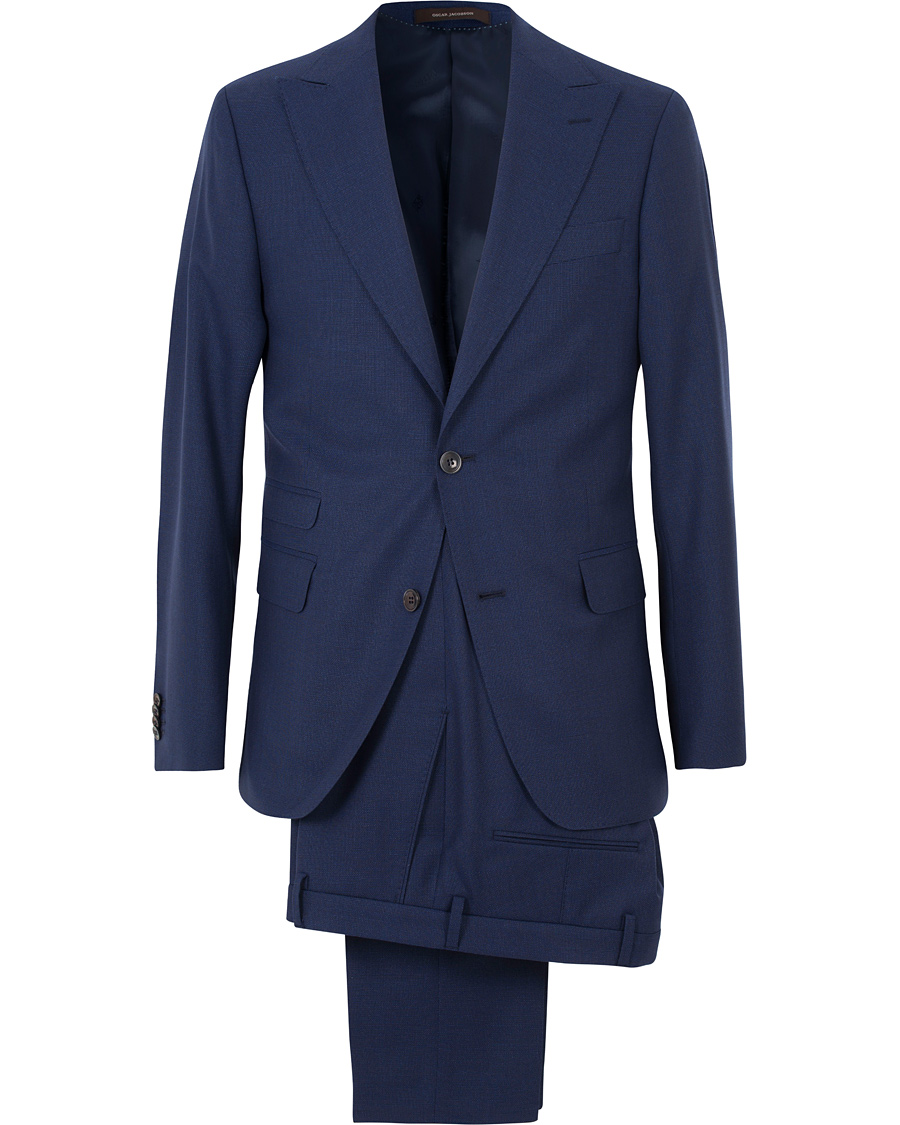 Herre | Jakkesæt | Oscar Jacobson | Elmer Peak Lapel Suit Blue