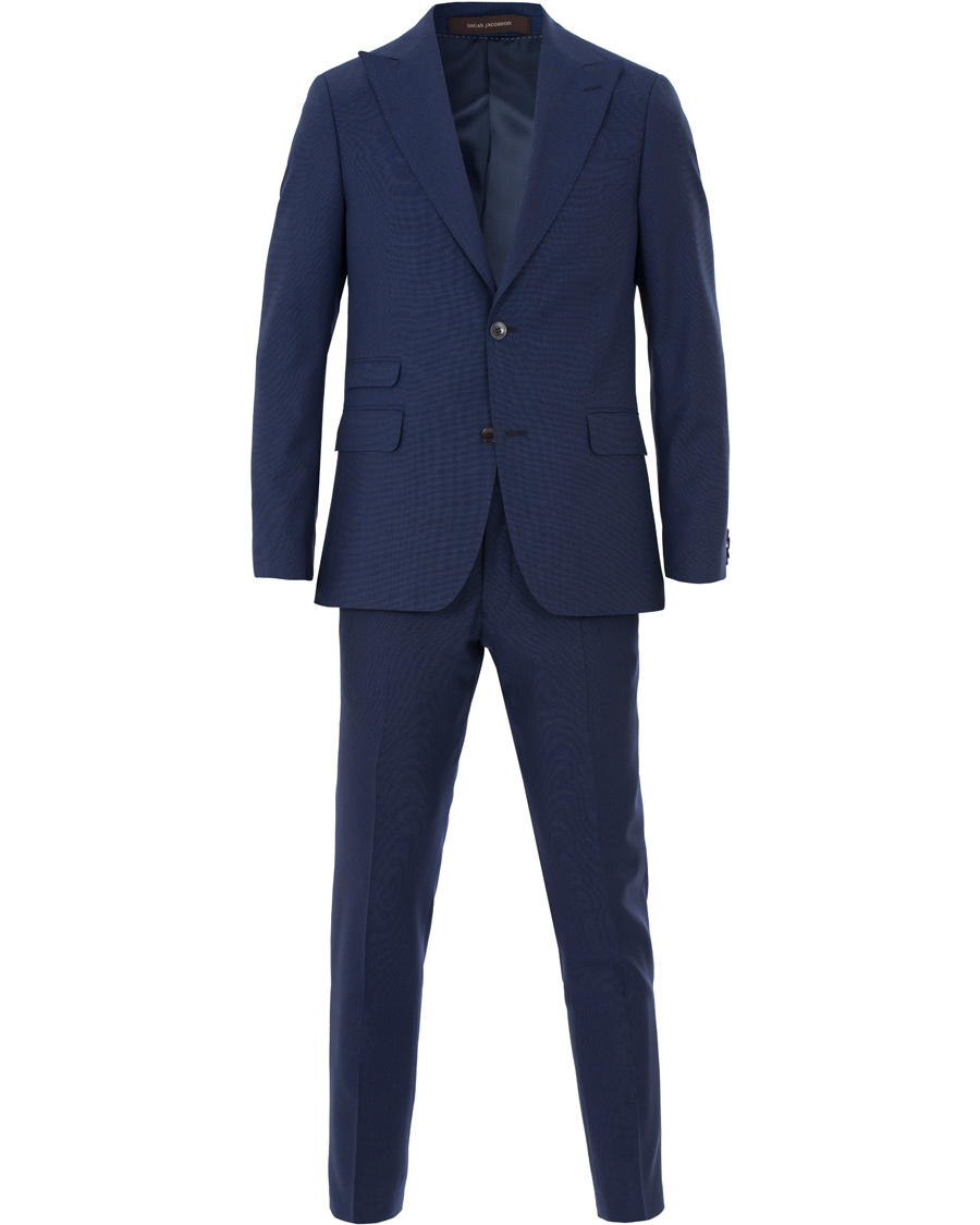 Herre | Jakkesæt | Oscar Jacobson | Elmer Peak Lapel Suit Blue