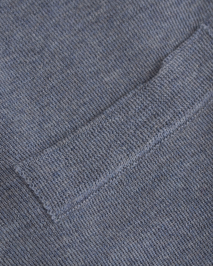 Herre | Trøjer | Oscar Jacobson | Tailor Extrafine Merino Wool Waistcoat Blue Melange