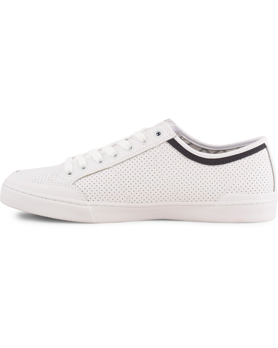 Herre | Tommy Hilfiger Harrington Leather Perforated Sneaker White | Tommy Hilfiger | Harrington Leather Perforated Sneaker White