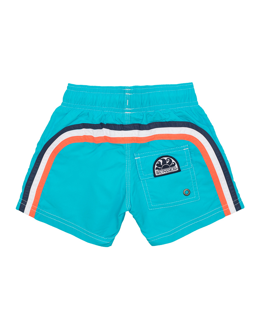 Herre | Badebukser | Sundek | Kid Rainbow Elastic Waistband Swim Shorts Light Blue