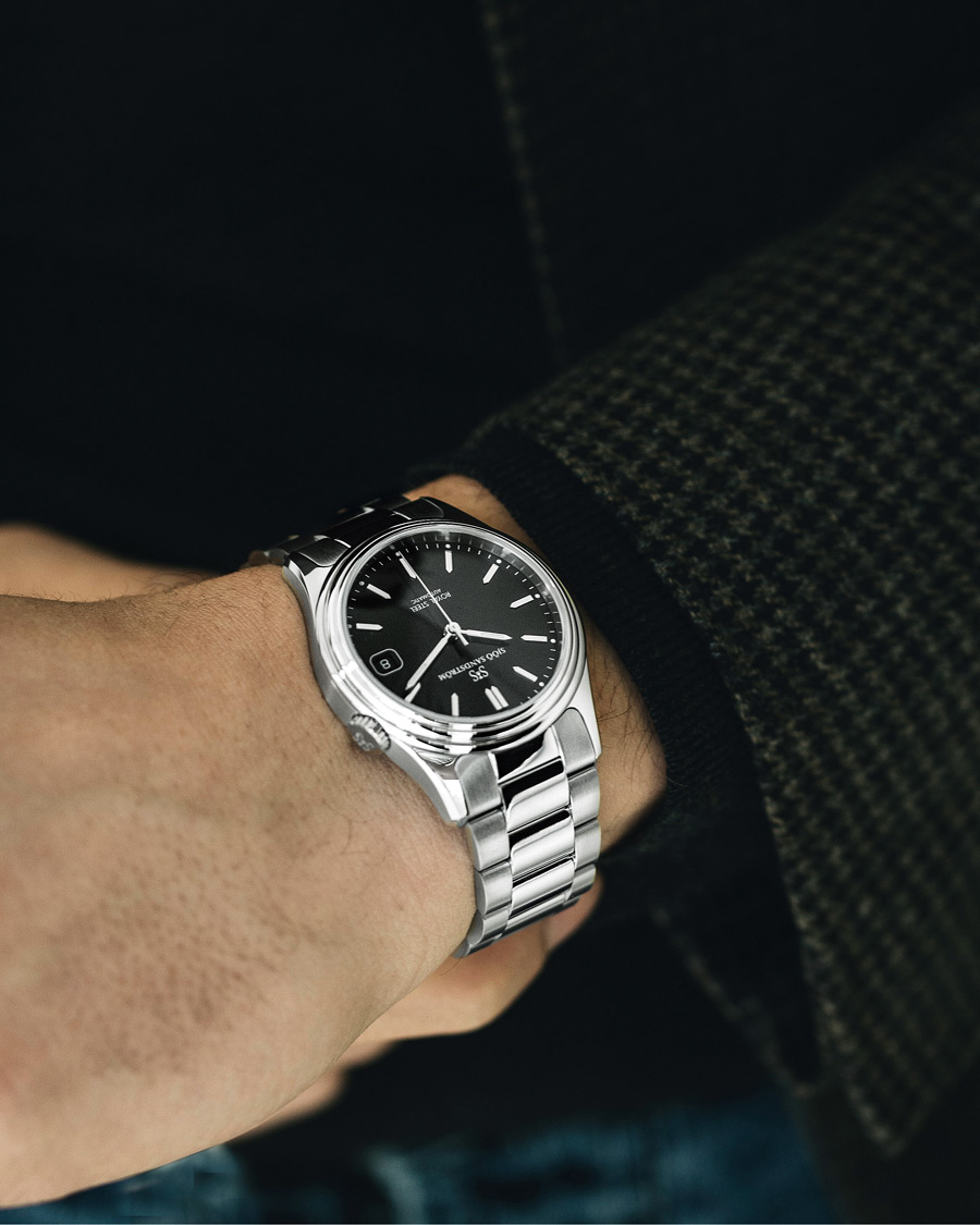 Herre | Fine watches | Sjöö Sandström | Royal Steel Classic 36mm Black with Steel