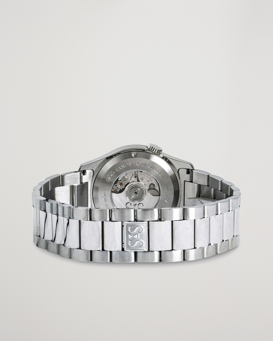 Herre | Fine watches | Sjöö Sandström | Royal Steel Classic 36mm Black with Steel