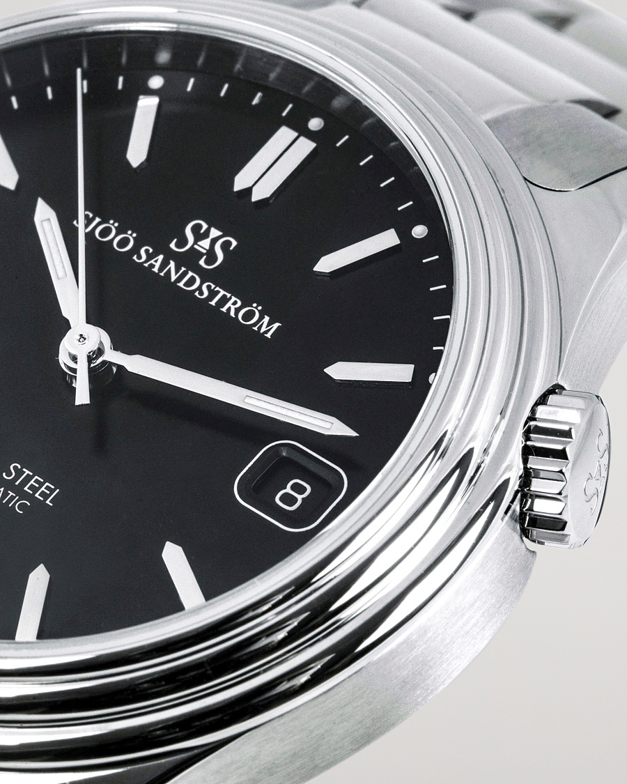Herre | Fine watches | Sjöö Sandström | Royal Steel Classic 36mm Black with Steel