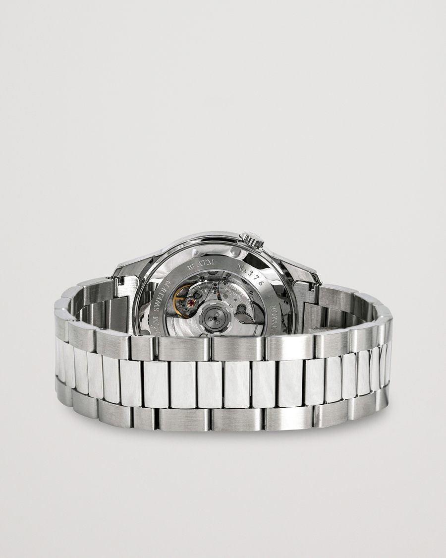 Herre | Fine watches | Sjöö Sandström | Royal Steel Classic 41mm White and Steel