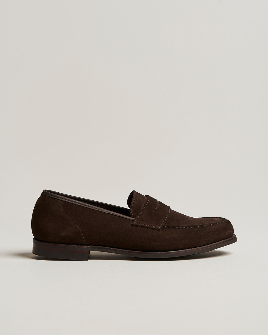 Herre | Loafers | Crockett & Jones | Harvard City Sole Dark Brown Suede