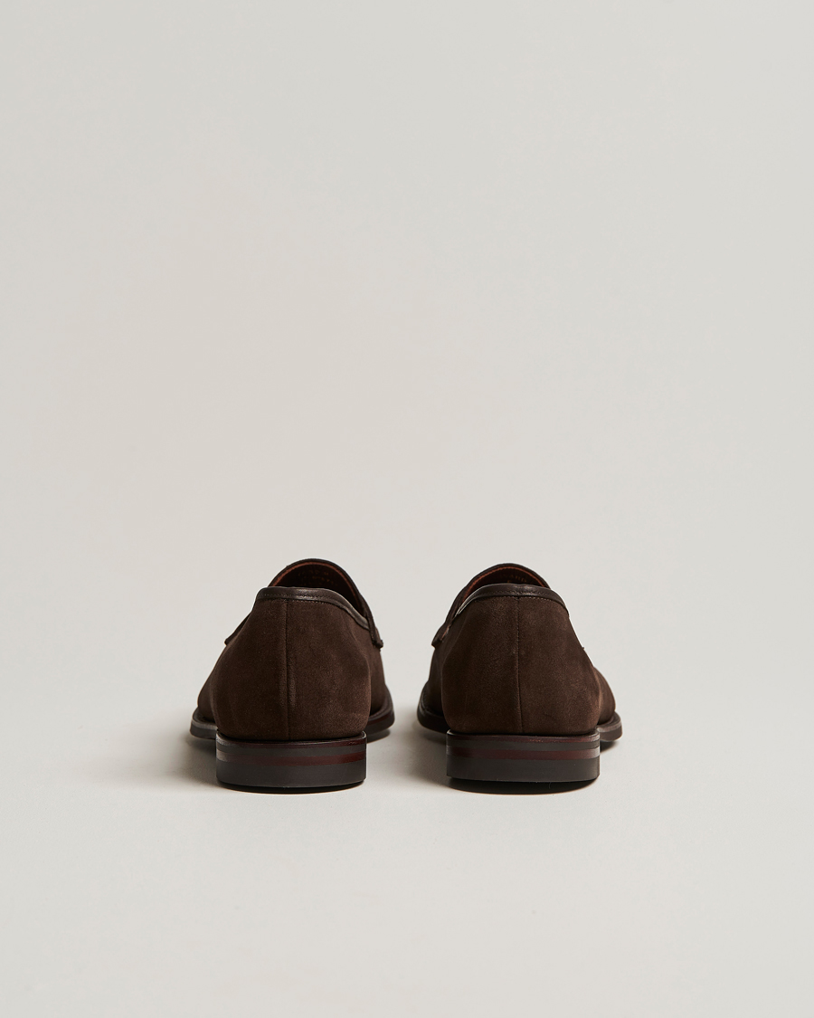 Herre | Loafers | Crockett & Jones | Harvard City Sole Dark Brown Suede