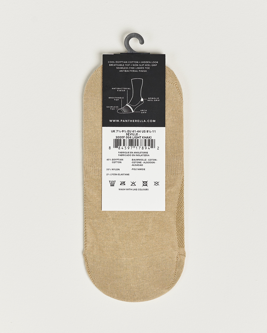 Herre | Undertøj | Pantherella | Footlet Cotton/Nylon Sock Khaki