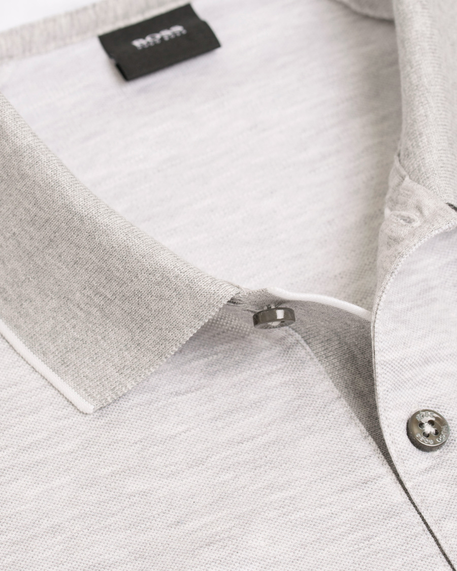 Herre | Polotrøjer | BOSS BLACK | BOSS Piket Polo Grey Melange