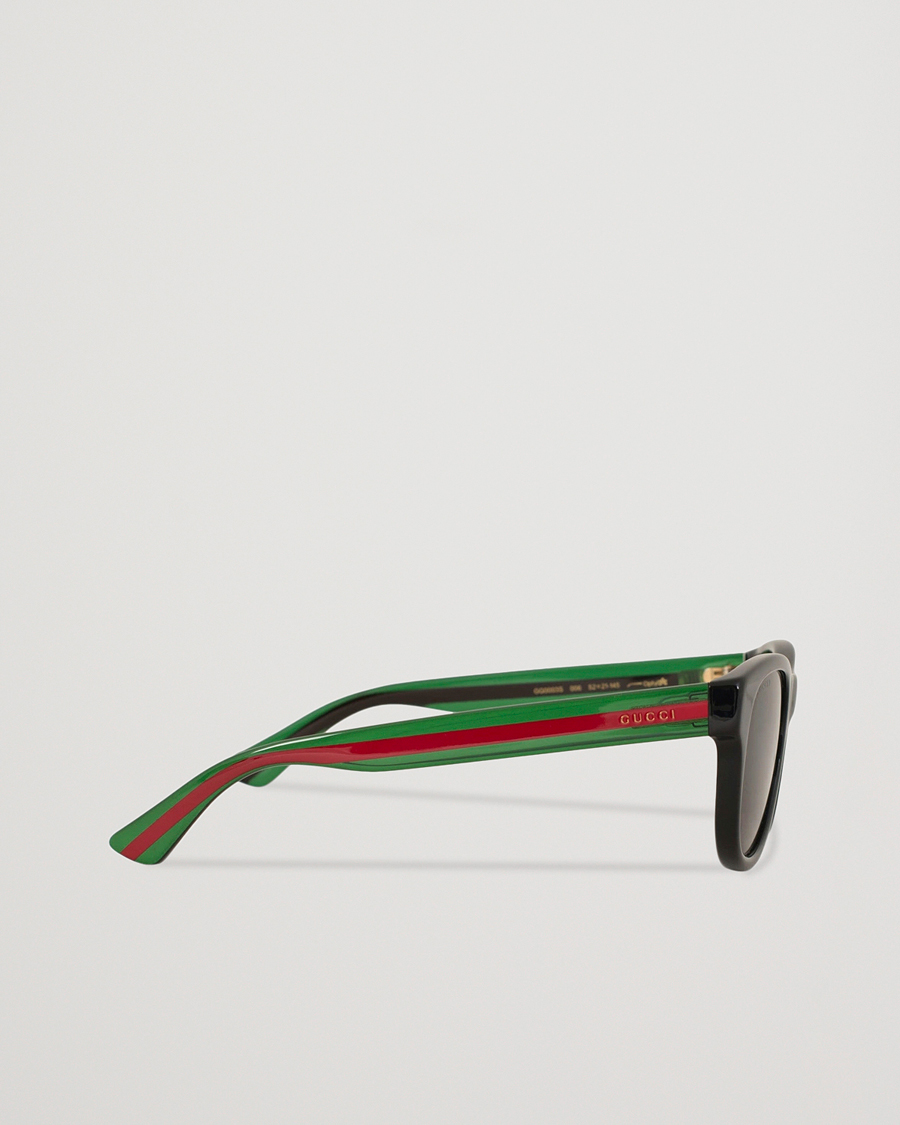 Herre | Gucci GG0003S Sunglasses Black/Green/Grey | Gucci | GG0003S Sunglasses Black/Green/Grey