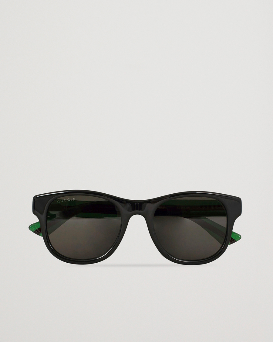 Herre | Gucci GG0003S Sunglasses Black/Green/Grey | Gucci | GG0003S Sunglasses Black/Green/Grey