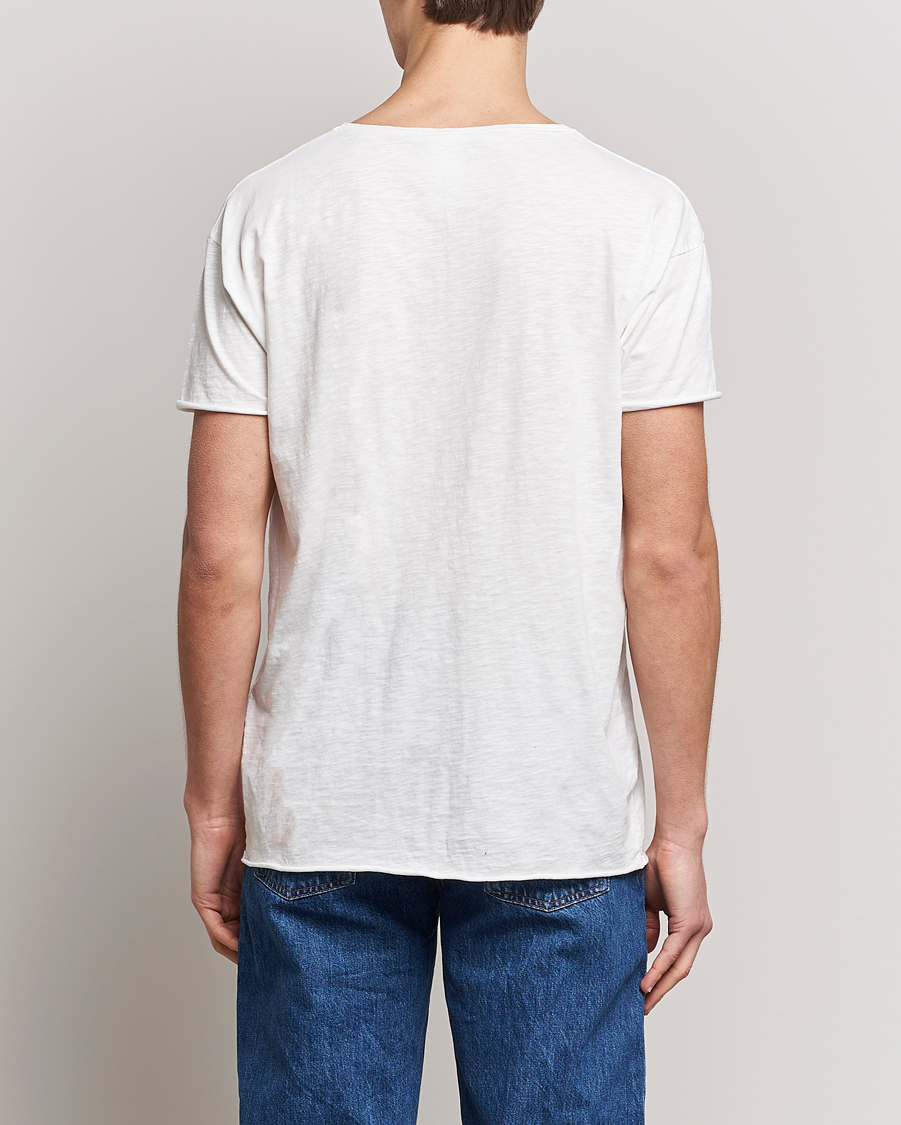 Herre | T-Shirts | Nudie Jeans | Roger Slub Crew Neck Tee Off White