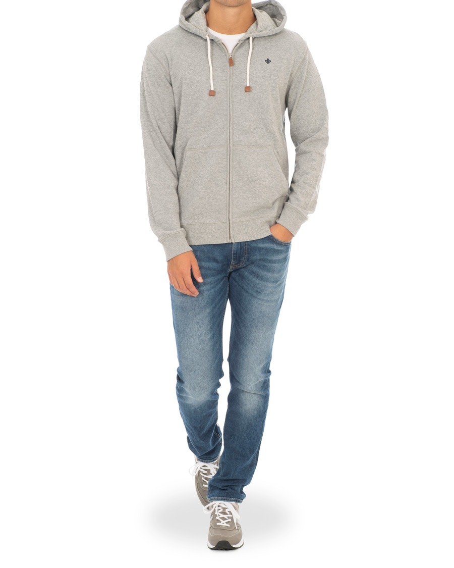 Herre | Trøjer | Morris | Full Zip Hoodie Light Grey Melange