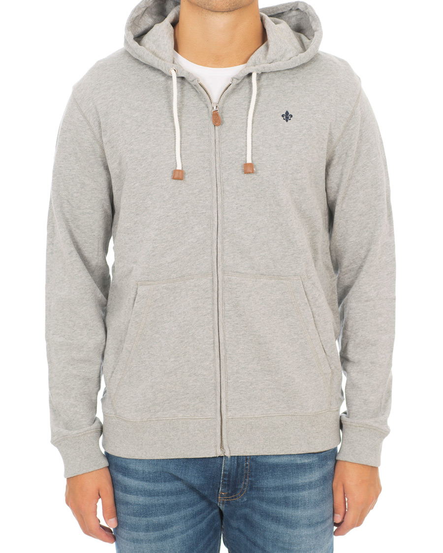 Herre | Trøjer | Morris | Full Zip Hoodie Light Grey Melange