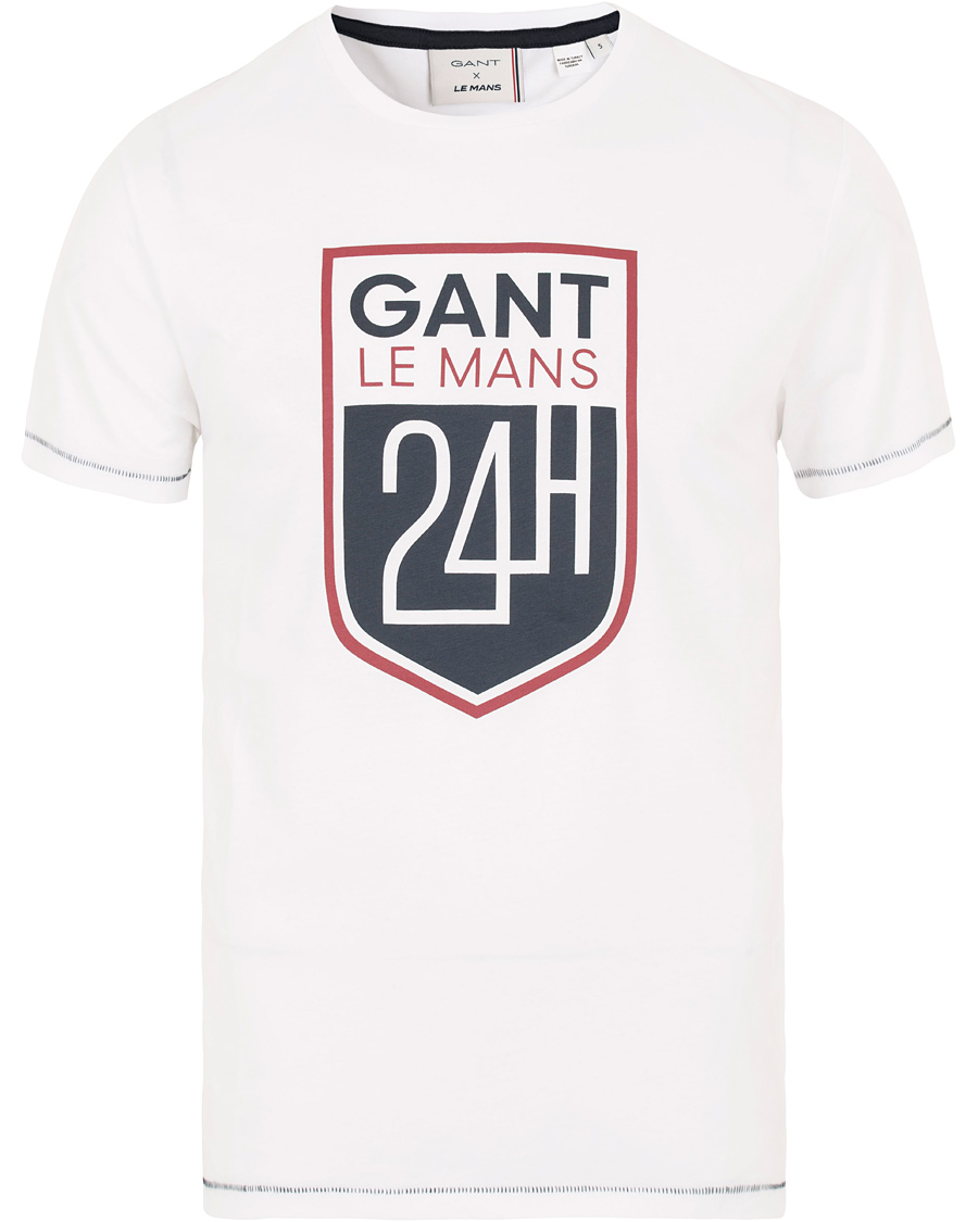 Herre | T-Shirts | GANT | Le Mans Shield Tee White