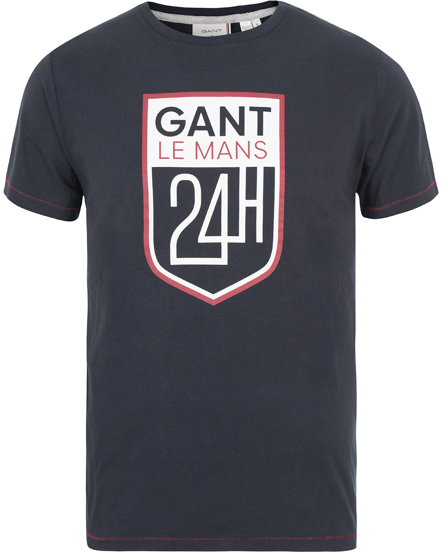 Herre | T-Shirts | GANT | Le Mans Shield Tee Evening Blue