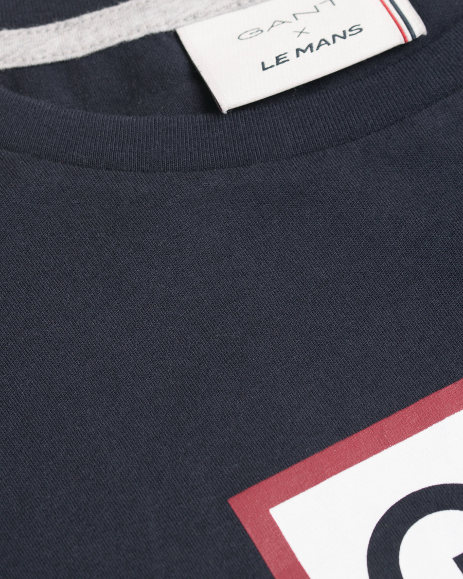 Herre | T-Shirts | GANT | Le Mans Shield Tee Evening Blue