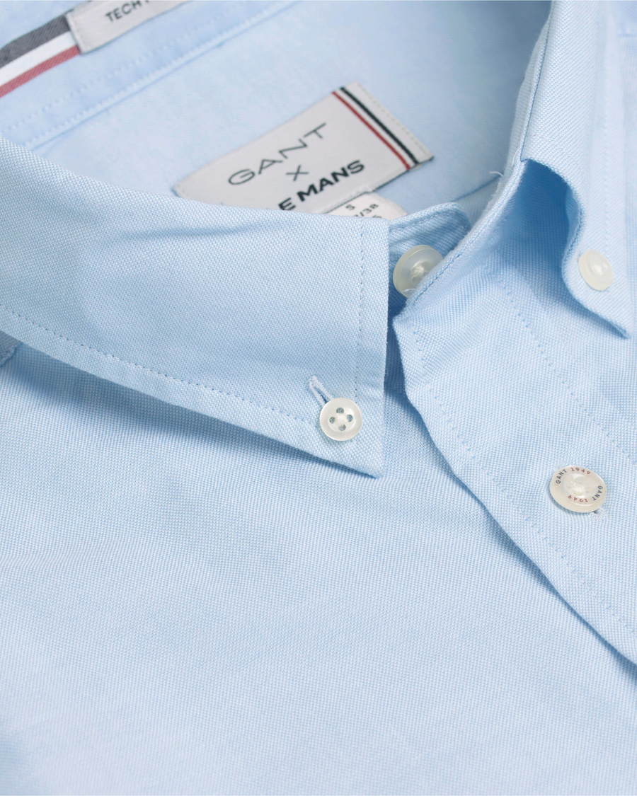 Herre | Skjorter | GANT | Le Mans Fitted Body Tech Prep Shirt Capri Blue