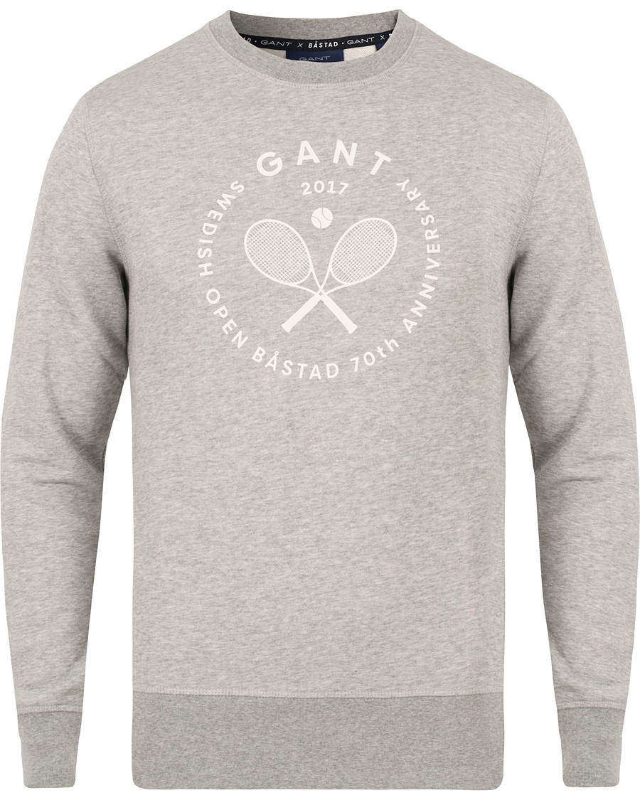 Herre | Trøjer | GANT | Båstad Crew Neck Sweatshirt Grey Melange