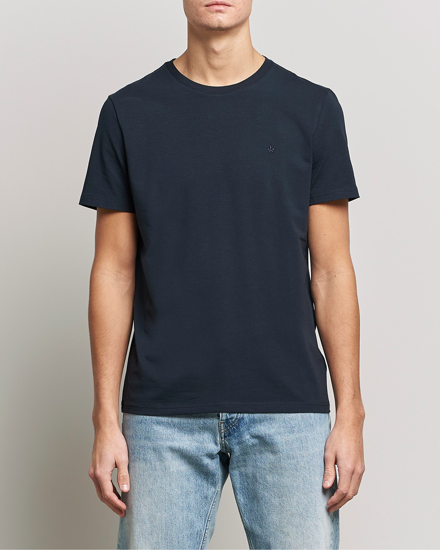 Herre | T-Shirts | Morris | James Crew Neck Tee Navy