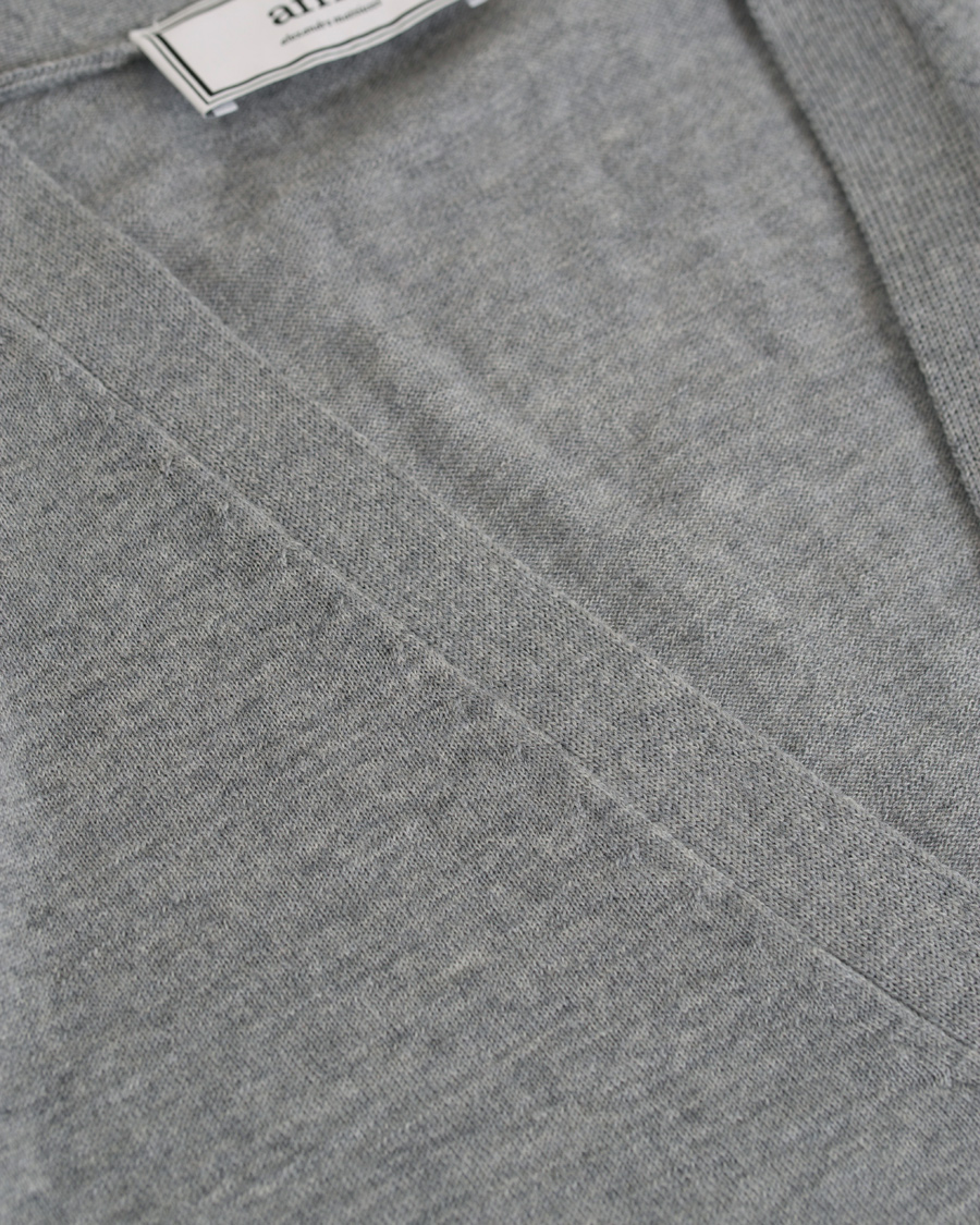 Herre | Trøjer | AMI | Cardigan Broderie Grey