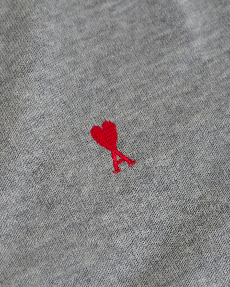 Herre | Trøjer | AMI | Cardigan Broderie Grey