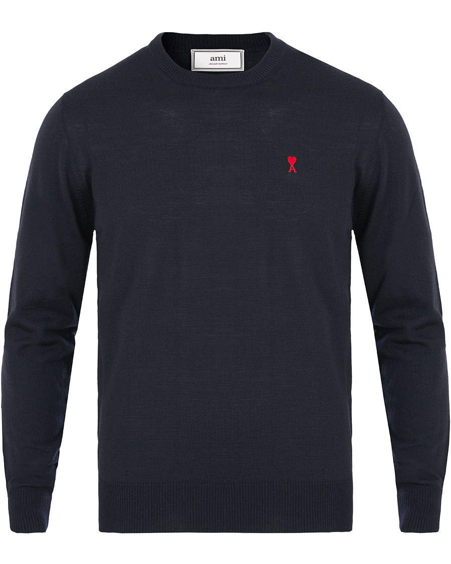 Herre | Trøjer | AMI | Crew Neck Logo Sweater Navy