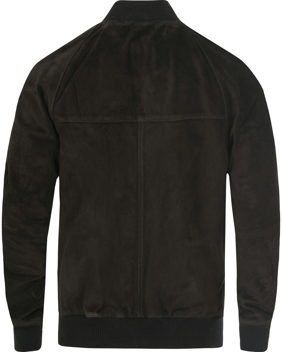Herre | Jakker | AMI | Suede Bomber Jacket Black
