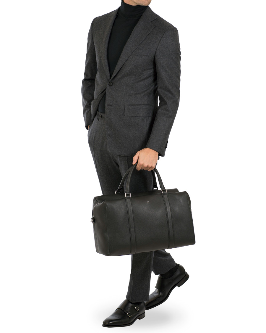 Herre | Montblanc Meisterstück Soft Grain Small Duffle Bag Black | Montblanc | Meisterstück Soft Grain Small Duffle Bag Black