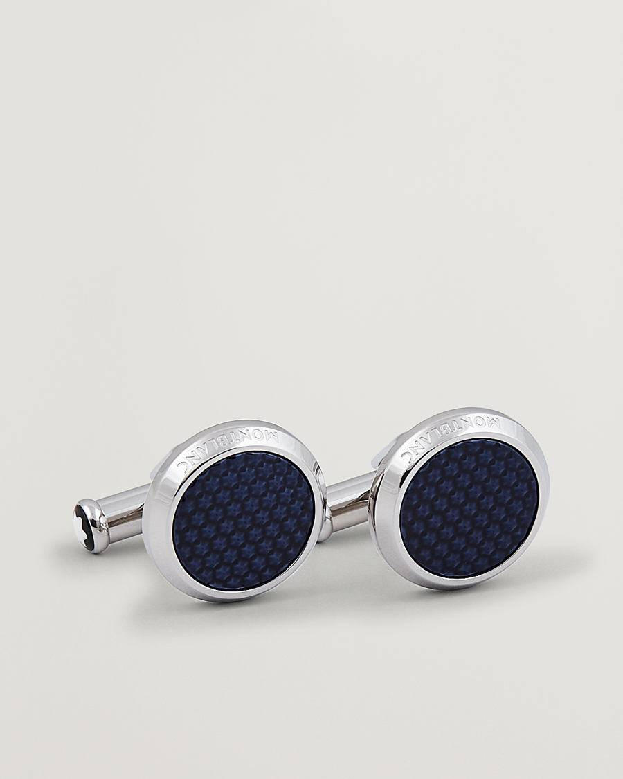 Herre | Manchetknapper | Montblanc | Steel Meisterstück Cuff Links Blue