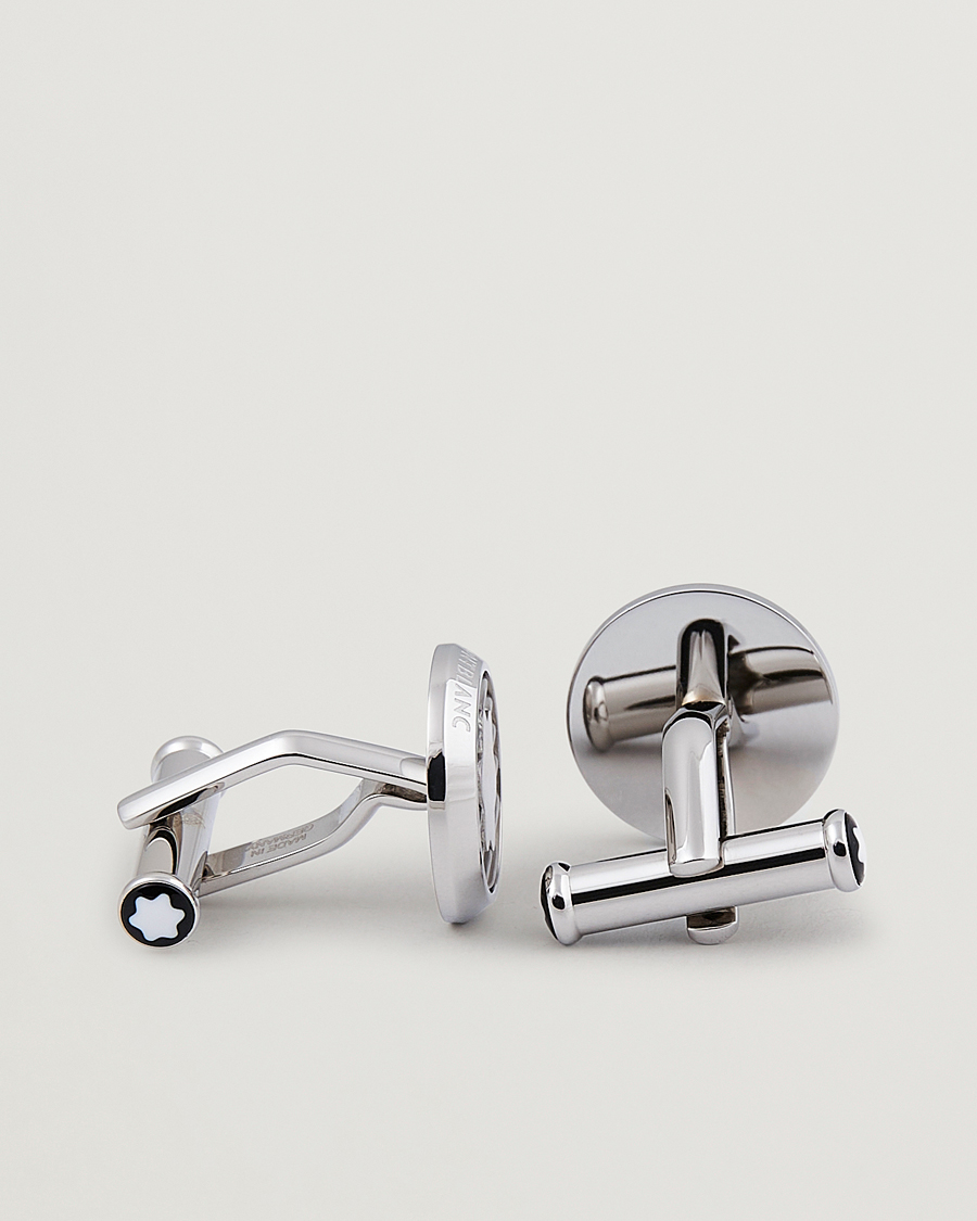 Herre | Montblanc Steel Cufflinks Corrugated Emblem | Montblanc | Steel Cufflinks Corrugated Emblem