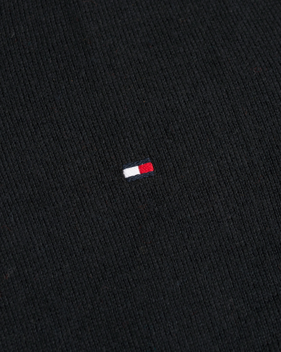 Herre | Trøjer | Tommy Hilfiger | Pima Cotton/Cashmere V-Neck Pullover Flag Black