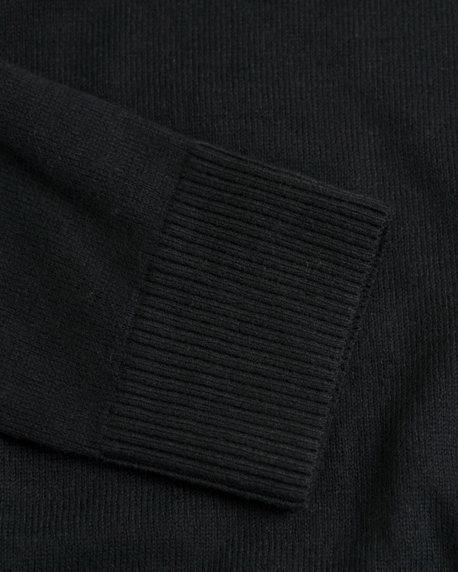 Herre | Trøjer | Tommy Hilfiger | Pima Cotton/Cashmere V-Neck Pullover Flag Black