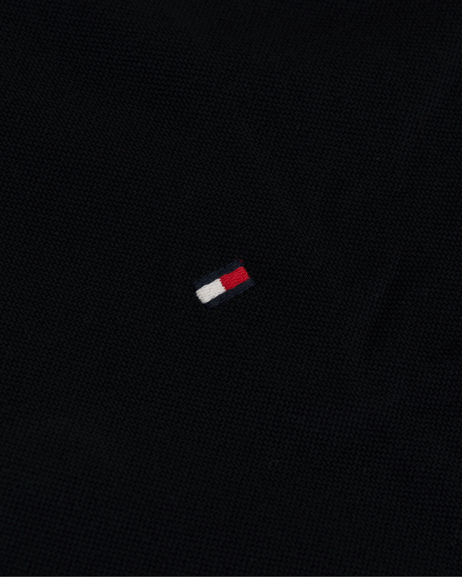 Herre | Trøjer | Tommy Hilfiger | Luxury Slim Fit Long Sleeve Polo Flag Black