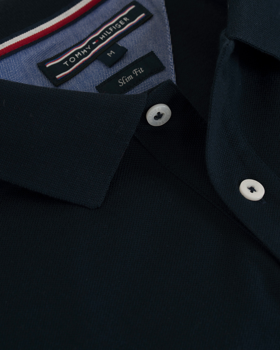Herre | Trøjer | Tommy Hilfiger | Luxury Slim Fit Long Sleeve Polo Sky Captain